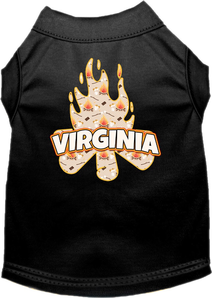 Pet Dog & Cat Screen Printed Shirt for Small to Medium Pets (Sizes XS-XL), "Virginia Around The Campfire"-4