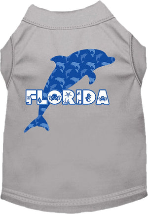 Pet Dog & Cat Screen Printed Shirt for Small to Medium Pets (Sizes XS-XL), "Florida Blue Dolphins"-3