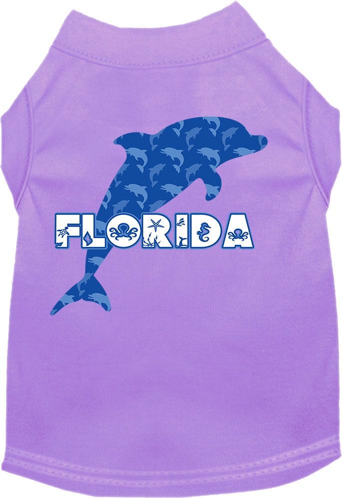 Pet Dog & Cat Screen Printed Shirt for Small to Medium Pets (Sizes XS-XL), "Florida Blue Dolphins"-4