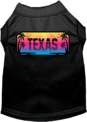 Pet Dog & Cat Screen Printed Shirt for Medium to Large Pets (Sizes 2XL-6XL), "Texas Beach Shades"-4