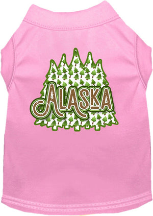 Pet Dog & Cat Screen Printed Shirt for Small to Medium Pets (Sizes XS-XL), "Alaska Woodland Trees"-2