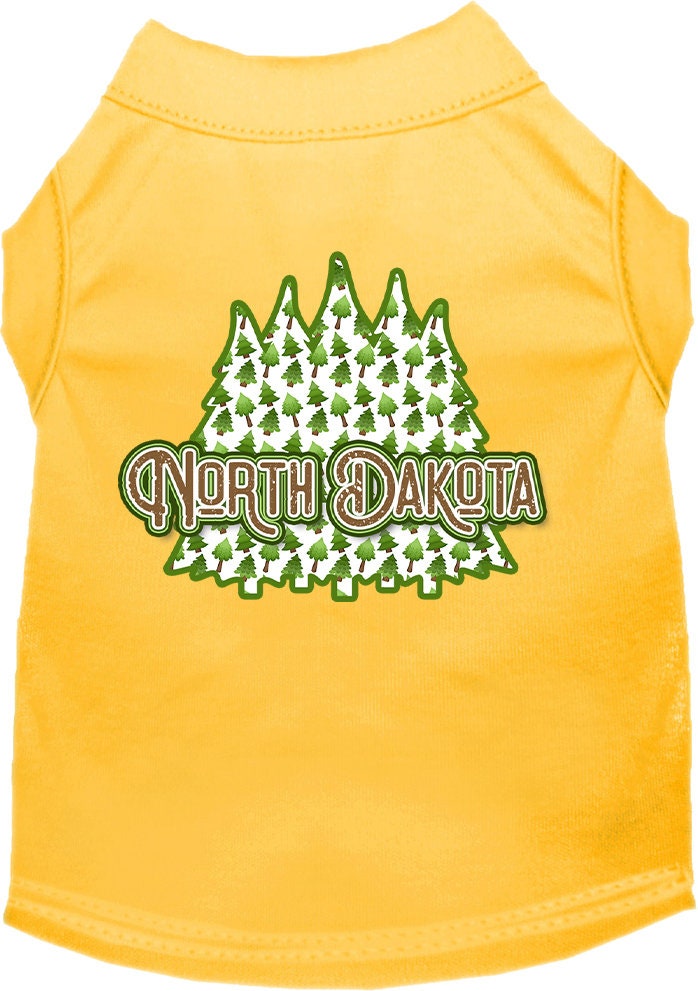 Pet Dog & Cat Screen Printed Shirt for Medium to Large Pets (Sizes 2XL-6XL), "North Dakota Woodland Trees"-4