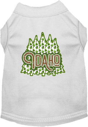 Pet Dog & Cat Screen Printed Shirt for Medium to Large Pets (Sizes 2XL-6XL), "Idaho Woodland Trees"-3