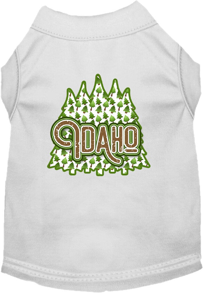 Pet Dog & Cat Screen Printed Shirt for Medium to Large Pets (Sizes 2XL-6XL), "Idaho Woodland Trees"-3