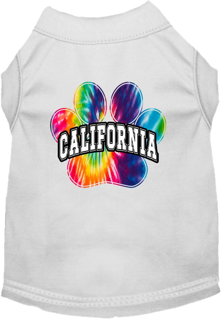 Pet Dog & Cat Screen Printed Shirt for Medium to Large Pets (Sizes 2XL-6XL), "California Bright Tie Dye"-3