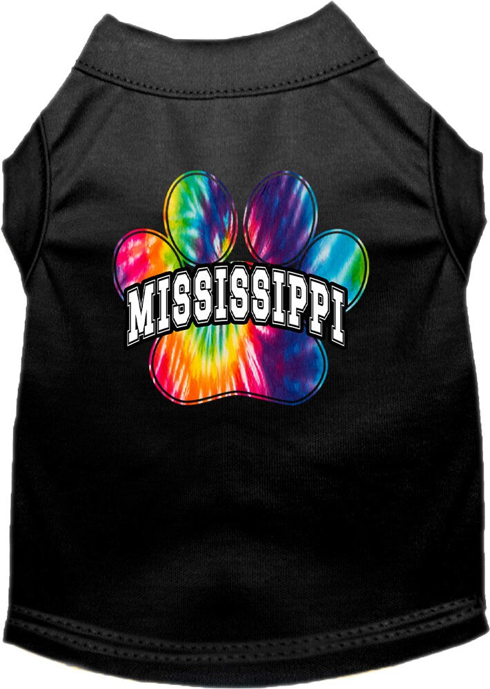 Pet Dog & Cat Screen Printed Shirt for Medium to Large Pets (Sizes 2XL-6XL), "Mississippi Bright Tie Dye"-4