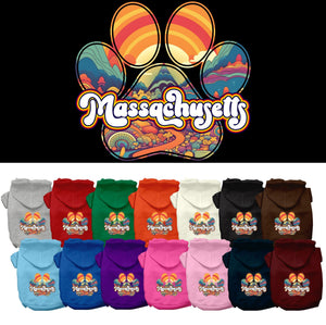 Pet Dog & Cat Screen Printed Hoodie for Small to Medium Pets (Sizes XS-XL), "Massachusetts Groovy Summit"-0