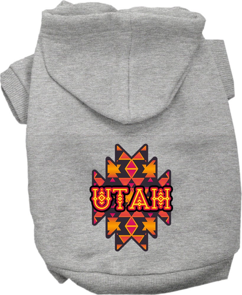 Pet Dog & Cat Screen Printed Hoodie for Medium to Large Pets (Sizes 2XL-6XL), "Utah Navajo Tribal"-2