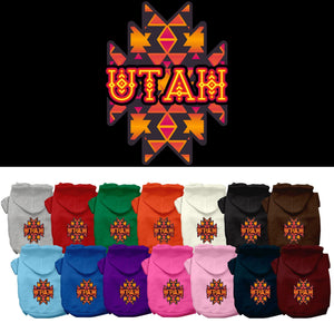 Pet Dog & Cat Screen Printed Hoodie for Medium to Large Pets (Sizes 2XL-6XL), "Utah Navajo Tribal"-0