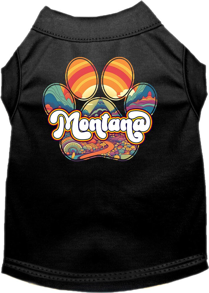 Pet Dog & Cat Screen Printed Shirt for Small to Medium Pets (Sizes XS-XL), "Montana Groovy Summit""-4