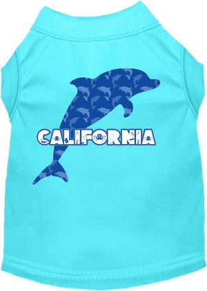 Pet Dog & Cat Screen Printed Shirt for Small to Medium Pets (Sizes XS-XL), "California Blue Dolphins"-4