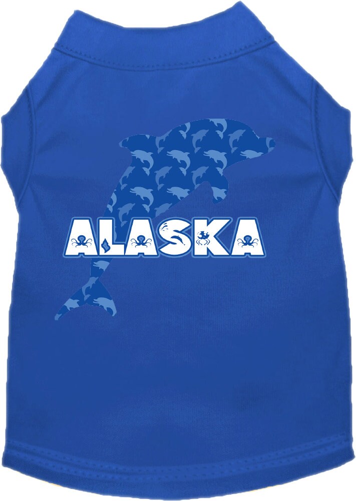 Pet Dog & Cat Screen Printed Shirt for Small to Medium Pets (Sizes XS-XL), "Alaska Blue Dolphins"-4