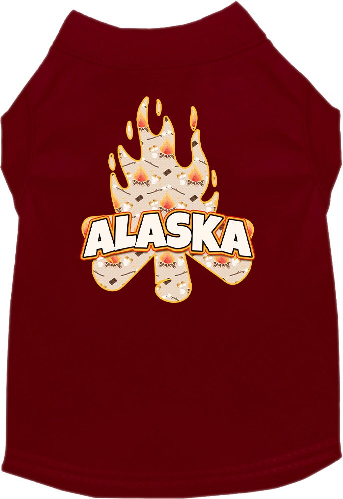 Pet Dog & Cat Screen Printed Shirt for Medium to Large Pets (Sizes 2XL-6XL), "Alaska Around The Campfire"-3