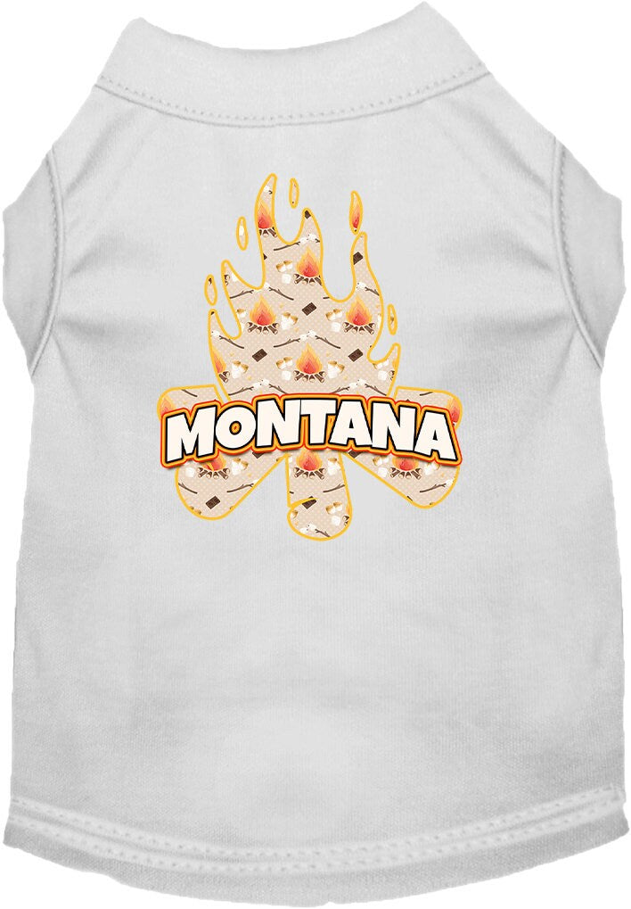 Pet Dog & Cat Screen Printed Shirt for Small to Medium Pets (Sizes XS-XL), "Montana Around The Campfire"-3