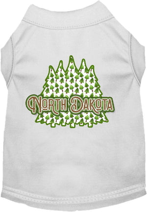 Pet Dog & Cat Screen Printed Shirt for Medium to Large Pets (Sizes 2XL-6XL), "North Dakota Woodland Trees"-3