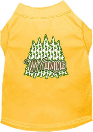 Pet Dog & Cat Screen Printed Shirt for Medium to Large Pets (Sizes 2XL-6XL), "Wyoming Woodland Trees"-4