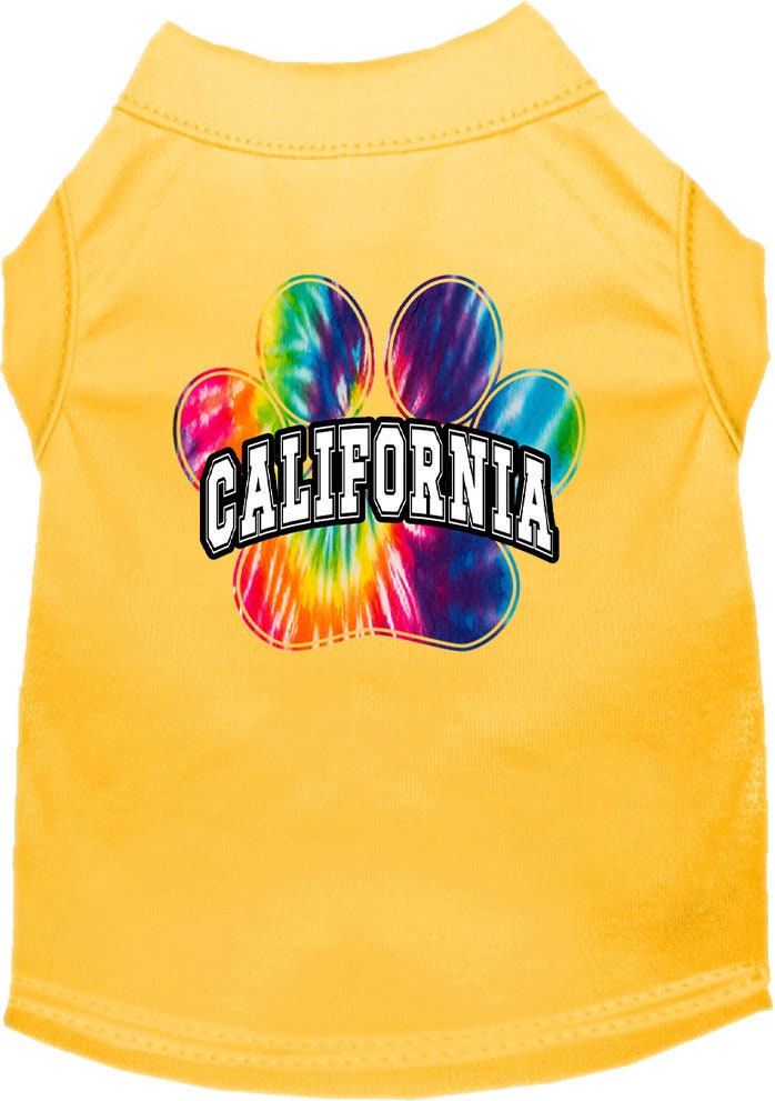 Pet Dog & Cat Screen Printed Shirt for Medium to Large Pets (Sizes 2XL-6XL), "California Bright Tie Dye"-4