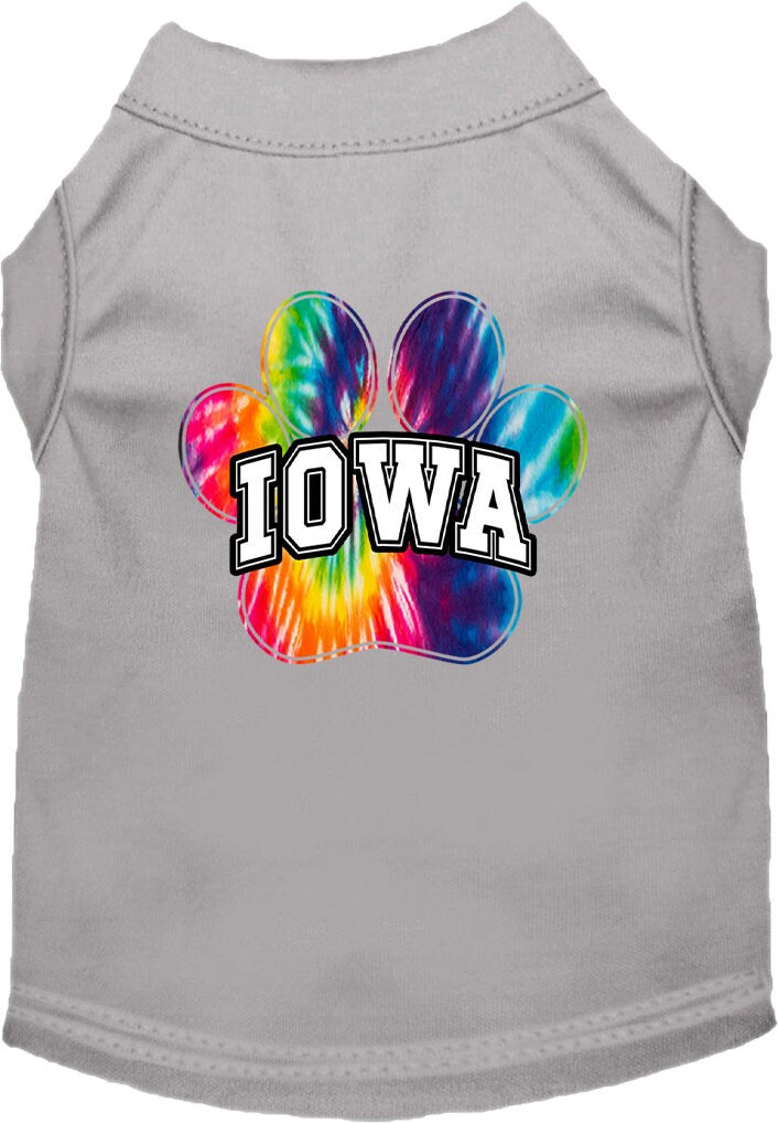 Pet Dog & Cat Screen Printed Shirt for Small to Medium Pets (Sizes XS-XL), "Iowa Bright Tie Dye"-4