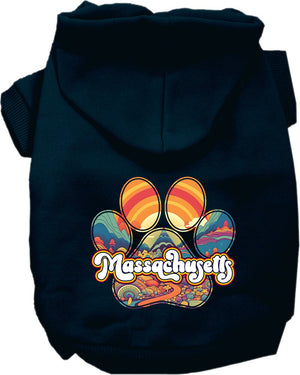 Pet Dog & Cat Screen Printed Hoodie for Small to Medium Pets (Sizes XS-XL), "Massachusetts Groovy Summit"-2