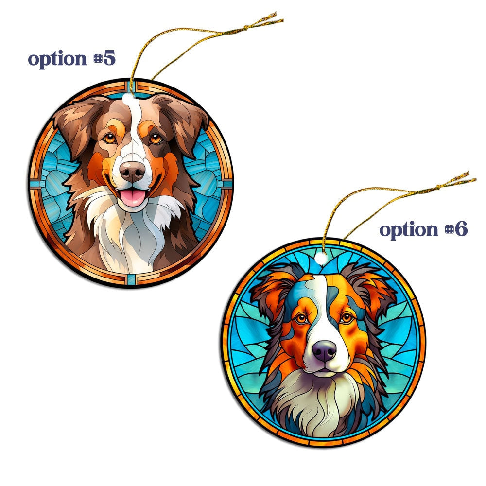 Australian Shepherd Breed Jewelry - Stained Glass Style Necklaces, Earrings and more!-2