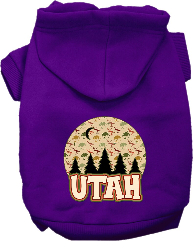 Pet Dog & Cat Screen Printed Hoodie for Small to Medium Pets (Sizes XS-XL), "Utah Under The Stars"-3