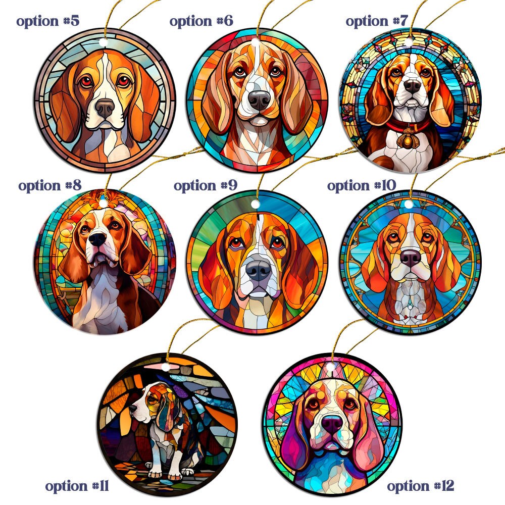 Beagle Jewelry - Stained Glass Style Necklaces, Earrings and more!-2