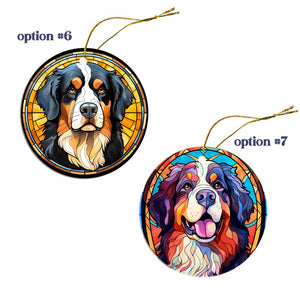 Bernese Mountain Dog Jewelry - Stained Glass Style Necklaces, Earrings and more!-2