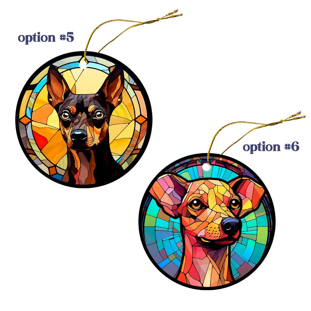 Miniature Pinscher Jewelry - Stained Glass Style Necklaces, Earrings and more!-2