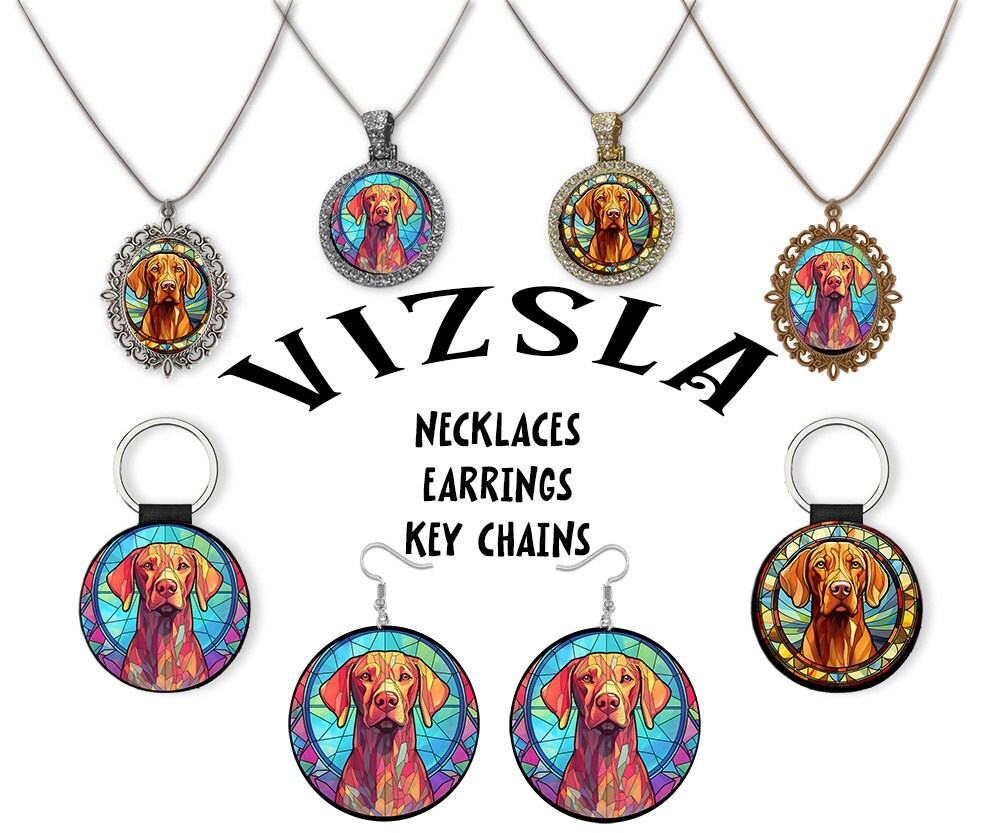 Vizsla Jewelry - Stained Glass Style Necklaces, Earrings and more!-0