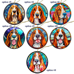 Basset Hound Jewelry - Stained Glass Style Necklaces, Earrings and more!-2