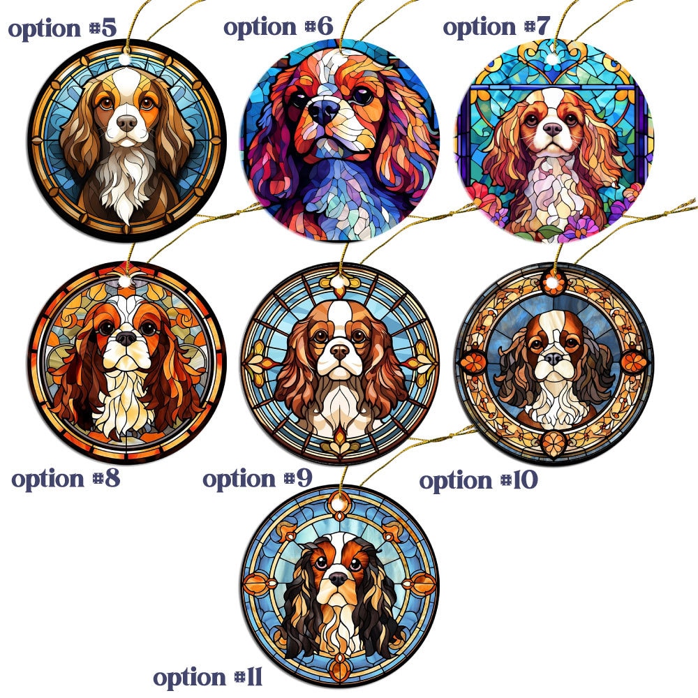 Cavalier King Charles Spaniel Jewelry - Stained Glass Style Necklaces, Earrings and more!-2