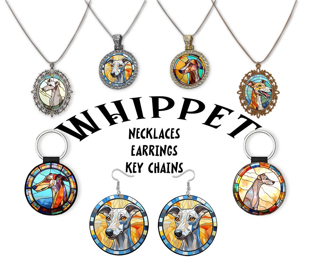 Whippet Jewelry - Stained Glass Style Necklaces, Earrings and more!-0