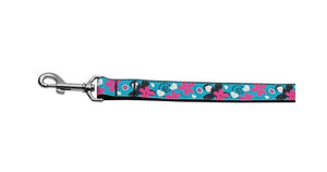 Pet Dog & Cat Nylon Collar or Leash, "Aqua Love"-3