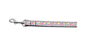 Pet Dog & Cat Nylon Collar or Leash, "Confetti Paws"-3