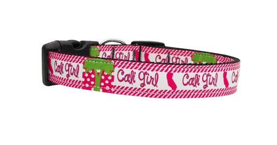 Pet Dog & Cat Nylon Collar or Leash, "Cali Girl"-2