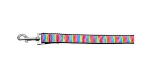 Pet Dog & Cat Nylon Collar or Leash, "Zigzaggy Rainbow"-3