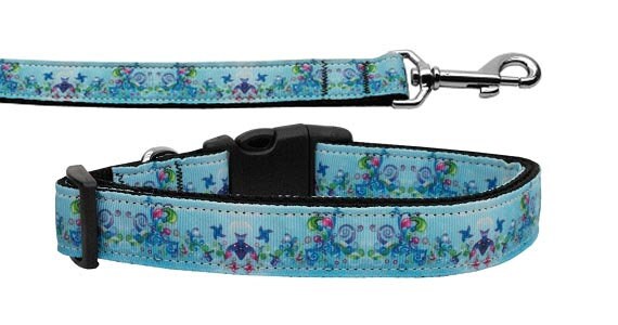 Pet Dog & Cat Nylon Collar or Leash, "Dreamy Blue"-0