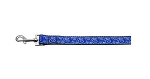 Pet Dog & Cat Nylon Collar or Leash, "Blue and White Swirly"-3