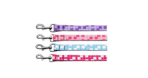 Pet Dog & Cat Nylon Collar or Leash, "Diagonal Dots"-2