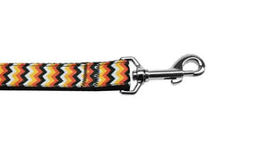 Halloween Pet Dog & Cat Nylon Collar or Leash, "Pumpkin Chevrons"-3