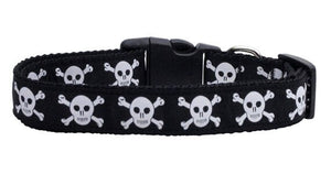 Pet Dog & Cat Nylon Collar or Leash, "Skulls"-2