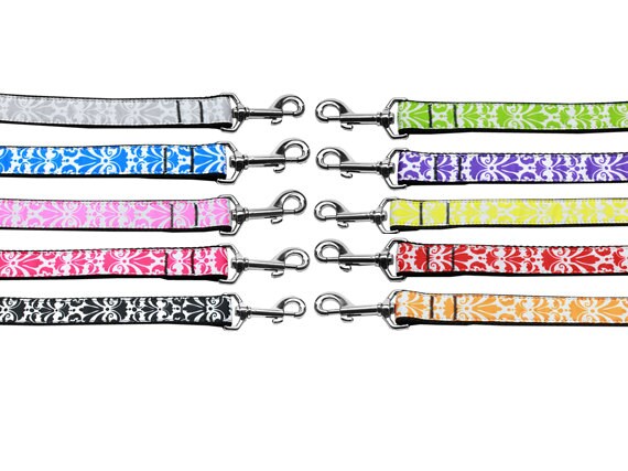 Pet Dog & Cat Nylon Collar, "Damask" *Available in 10 different colors!*-2