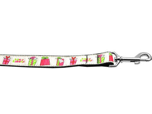 Christmas Pet Dog & Cat Nylon Collar or Leash, "All Wrapped Up"-3