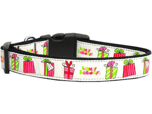 Christmas Pet Dog & Cat Nylon Collar or Leash, "All Wrapped Up"-2