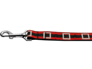 Christmas Pet Dog & Cat Nylon Collar or Leash, "Santa Belt"-3