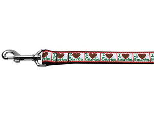 Christmas Pet Dog & Cat Nylon Collar or Leash, "I Heart Santa"-3