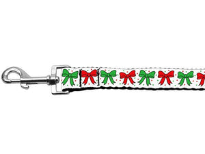 Christmas Nylon Pet Collars and Leashes, "Christmas Bows"-3