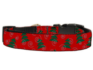 Christmas Nylon Pet Collars and Leashes, "Christmas Trees"-2