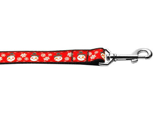 Christmas Pet Dog & Cat Nylon Collar or Leash, "Snowmen"-3