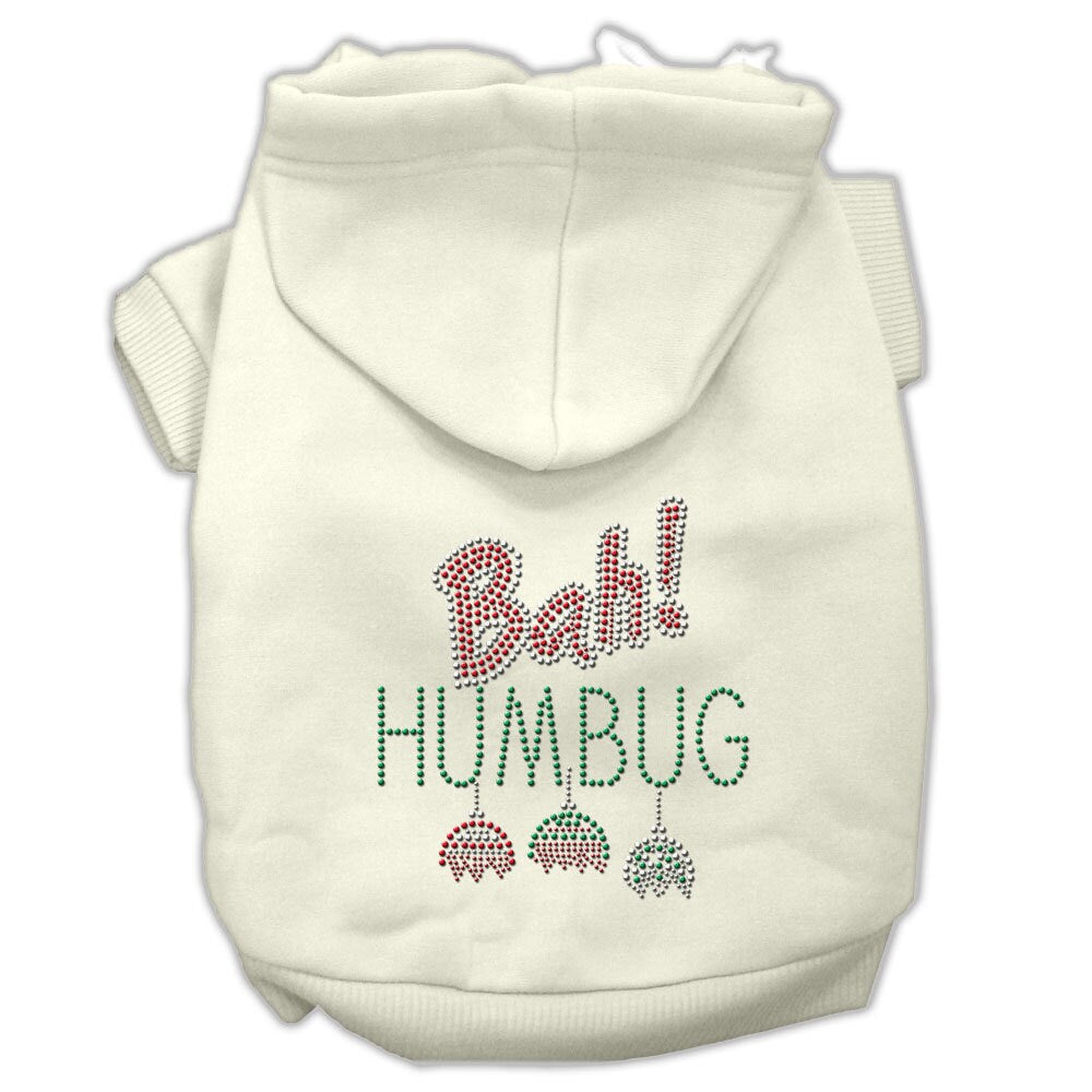 Christmas Pet Dog & Cat Hoodie Rhinestone, "Bah Humbug"-3